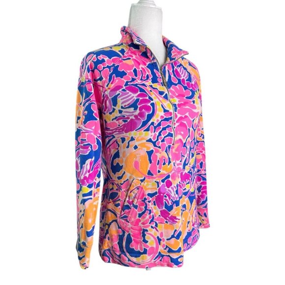 Lilly Pulitzer Upf 50+ Skipper Printed Popover with POCKETS 1/2 Zip Women's S - Picture 6 of 10